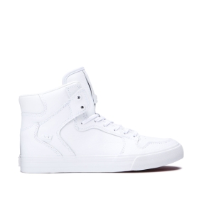 Mens Supra High Top Shoes VAIDER White/White | AU-50050